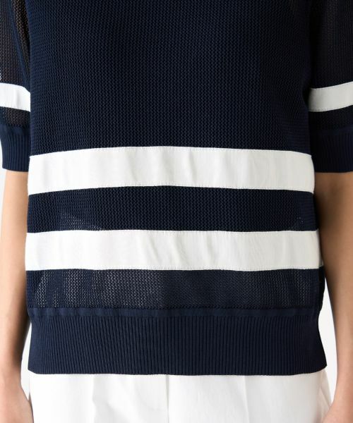 LANVIN COLLECTION / ランバン コレクション ニット・セーター | メッシュボーダーニット | 詳細7