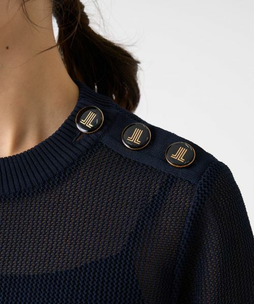 LANVIN COLLECTION / ランバン コレクション ニット・セーター | メッシュボーダーニット | 詳細8