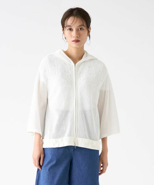 LANVIN COLLECTION / ランバン コレクション ニット・セーター | メッシュロゴパーカー | 詳細1