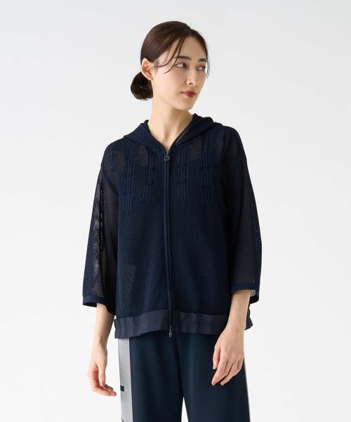 LANVIN COLLECTION / ランバン コレクション ニット・セーター | メッシュロゴパーカー | 詳細12