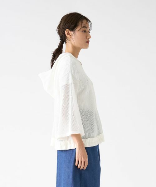 LANVIN COLLECTION / ランバン コレクション ニット・セーター | メッシュロゴパーカー | 詳細4