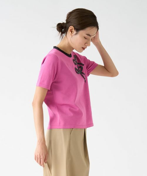 LANVIN COLLECTION / ランバン コレクション ニット・セーター | リボンモチーフパイピングニット | 詳細17