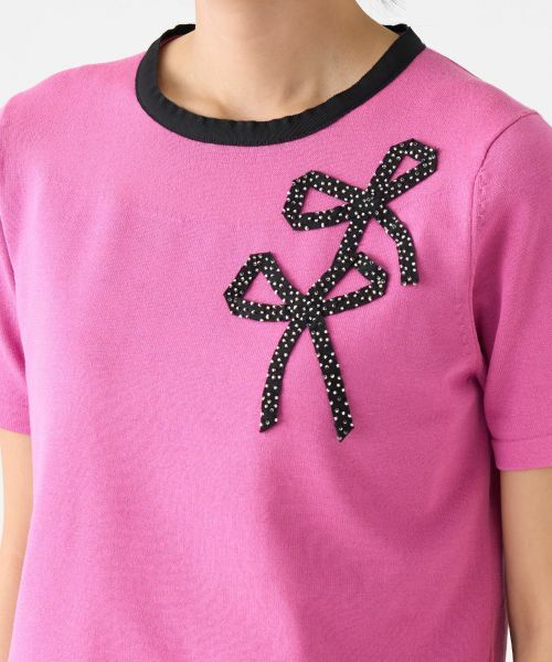 LANVIN COLLECTION / ランバン コレクション ニット・セーター | リボンモチーフパイピングニット | 詳細20