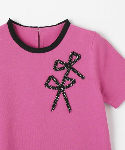 LANVIN COLLECTION / ランバン コレクション ニット・セーター | リボンモチーフパイピングニット | 詳細22