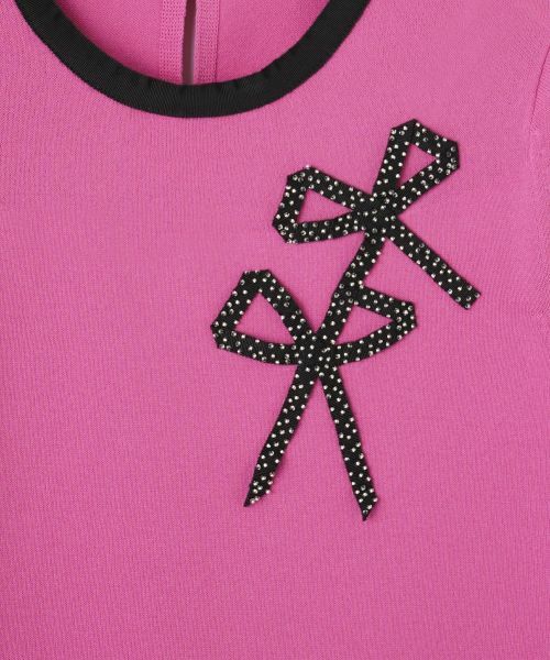 LANVIN COLLECTION / ランバン コレクション ニット・セーター | リボンモチーフパイピングニット | 詳細23