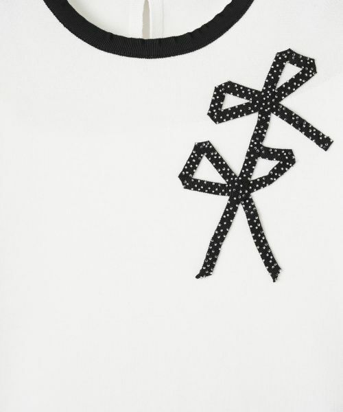 LANVIN COLLECTION / ランバン コレクション ニット・セーター | リボンモチーフパイピングニット | 詳細25