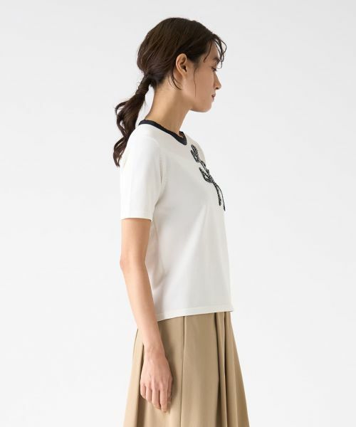 LANVIN COLLECTION / ランバン コレクション ニット・セーター | リボンモチーフパイピングニット | 詳細4