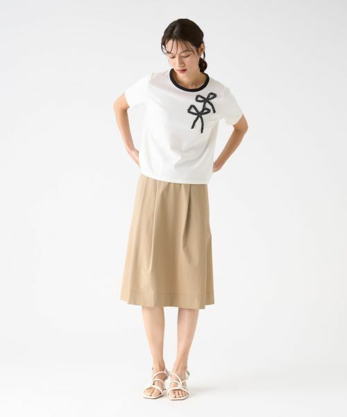 LANVIN COLLECTION / ランバン コレクション ニット・セーター | リボンモチーフパイピングニット | 詳細6