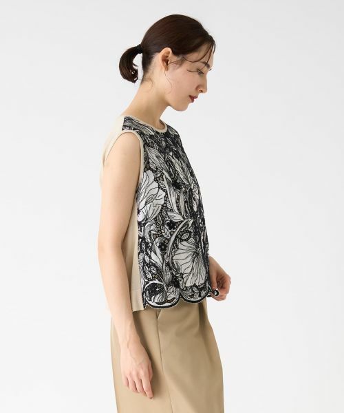 LANVIN COLLECTION / ランバン コレクション ニット・セーター | エンブロイダリードッキングニット | 詳細11