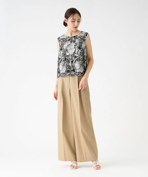 LANVIN COLLECTION / ランバン コレクション ニット・セーター | エンブロイダリードッキングニット | 詳細13