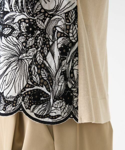 LANVIN COLLECTION / ランバン コレクション ニット・セーター | エンブロイダリードッキングニット | 詳細14