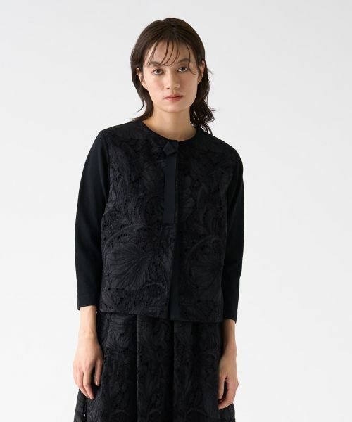 ★LANVIN★ランバン★黒タンクトップカーディガンセット★刺繍★美品★素敵★ 4027461_base.jpg