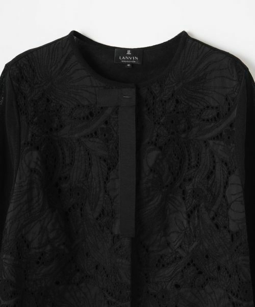 LANVIN COLLECTION / ランバン コレクション ニット・セーター | エンブロイダリードッキングカーディガン | 詳細10
