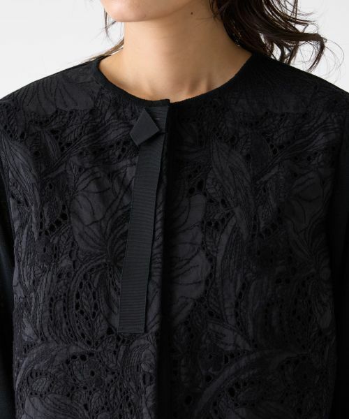 LANVIN COLLECTION / ランバン コレクション ニット・セーター | エンブロイダリードッキングカーディガン | 詳細7