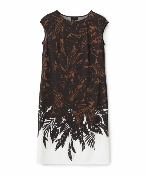 LANVIN COLLECTION / ランバン コレクション ドレス | リーフプリントワンピース(ブラウンその他)