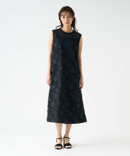 LANVIN COLLECTION / ランバン コレクション ドレス | リボンレリーフジャガードワンピース | 詳細1