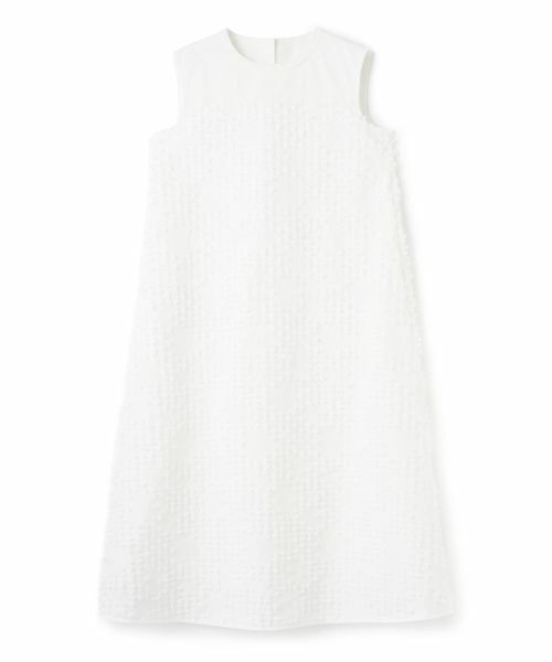 LANVIN COLLECTION / ランバン コレクション ドレス | リボンレリーフジャガードワンピース(オフホワイト)