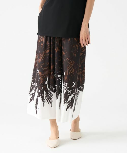 LANVIN COLLECTION / ランバン コレクション その他パンツ | リーフプリントパンツ | 詳細1