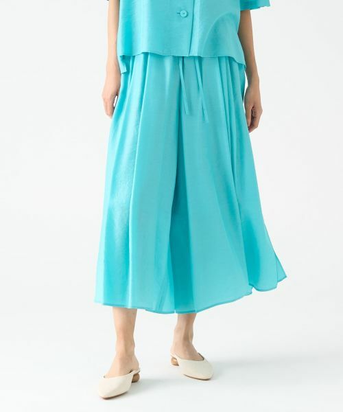 LANVIN COLLECTION / ランバン コレクション その他パンツ | キュプラシルクワイドパンツ | 詳細1