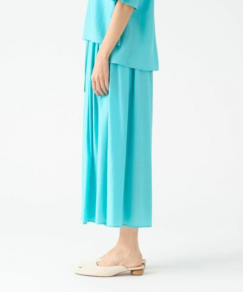 LANVIN COLLECTION / ランバン コレクション その他パンツ | キュプラシルクワイドパンツ | 詳細2