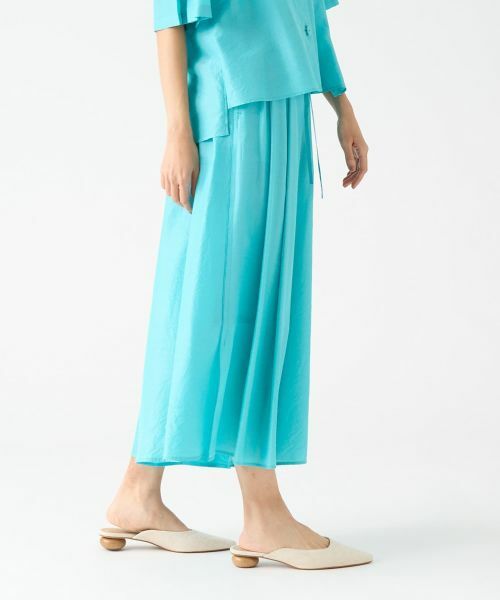 LANVIN COLLECTION / ランバン コレクション その他パンツ | キュプラシルクワイドパンツ | 詳細4