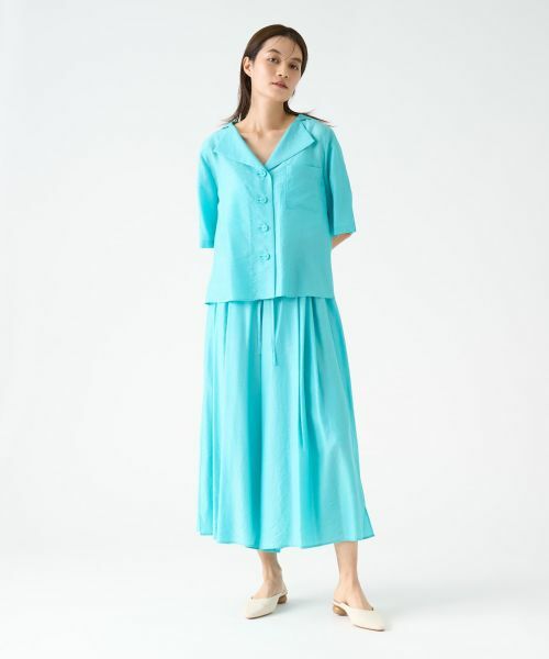 LANVIN COLLECTION / ランバン コレクション その他パンツ | キュプラシルクワイドパンツ | 詳細6