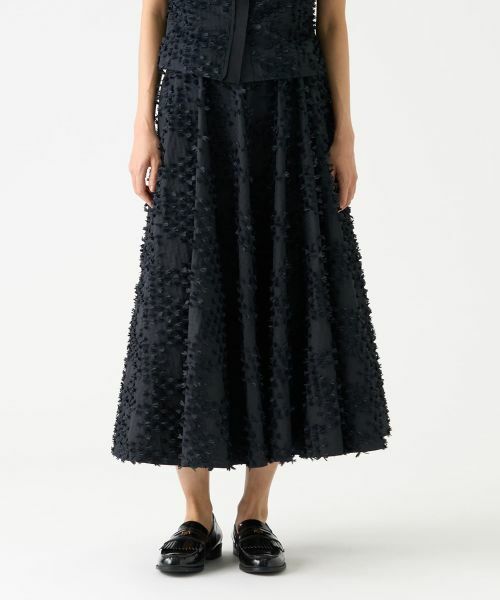 LANVIN COLLECTION / ランバン コレクション ロング・マキシ丈スカート | リボンレリーフジャガードスカート | 詳細1