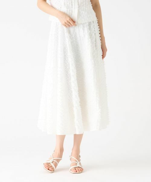 LANVIN COLLECTION / ランバン コレクション ロング・マキシ丈スカート | リボンレリーフジャガードスカート | 詳細12