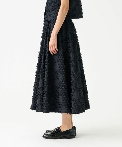 LANVIN COLLECTION / ランバン コレクション ロング・マキシ丈スカート | リボンレリーフジャガードスカート | 詳細2