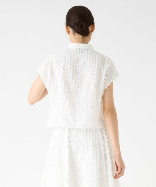 LANVIN COLLECTION / ランバン コレクション シャツ・ブラウス | リボンレリーフジャガードブラウス | 詳細10