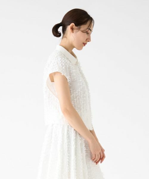 LANVIN COLLECTION / ランバン コレクション シャツ・ブラウス | リボンレリーフジャガードブラウス | 詳細11