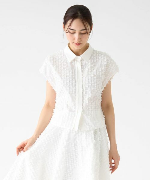 LANVIN COLLECTION / ランバン コレクション シャツ・ブラウス | リボンレリーフジャガードブラウス | 詳細12