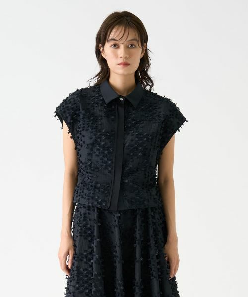 LANVIN COLLECTION / ランバン コレクション シャツ・ブラウス | リボンレリーフジャガードブラウス | 詳細5