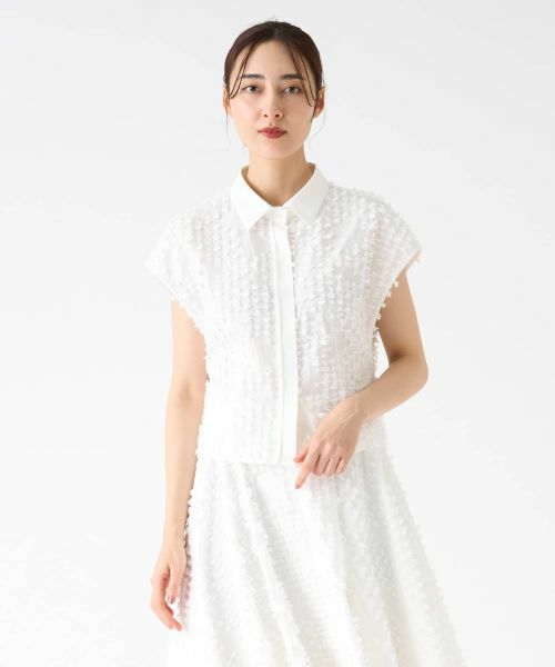 LANVIN COLLECTION / ランバン コレクション シャツ・ブラウス | リボンレリーフジャガードブラウス | 詳細8