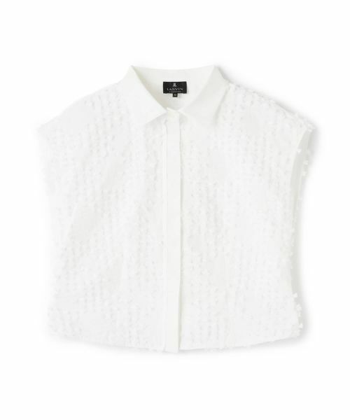 LANVIN COLLECTION / ランバン コレクション シャツ・ブラウス | リボンレリーフジャガードブラウス（オフホワイト）