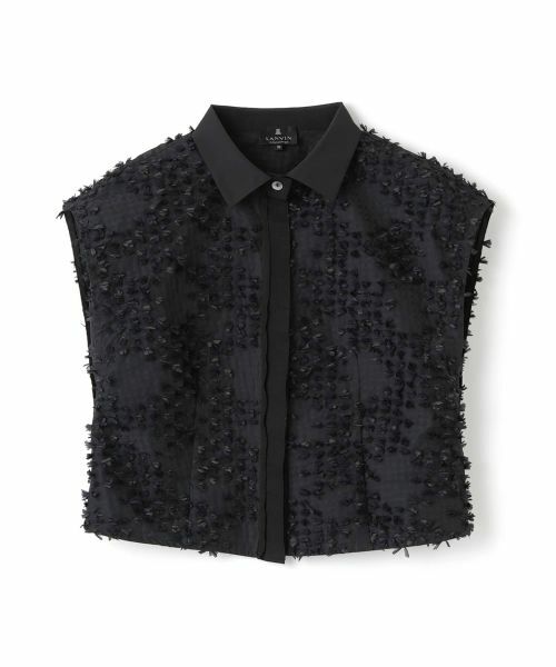 LANVIN COLLECTION / ランバン コレクション シャツ・ブラウス | リボンレリーフジャガードブラウス（ブラック）