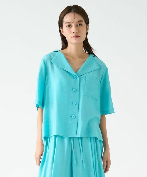 LANVIN COLLECTION / ランバン コレクション シャツ・ブラウス | キュプラシルクセーラーカラーブラウス | 詳細1