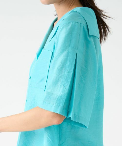 LANVIN COLLECTION / ランバン コレクション シャツ・ブラウス | キュプラシルクセーラーカラーブラウス | 詳細8