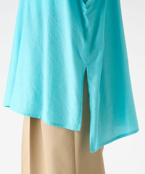 LANVIN COLLECTION / ランバン コレクション シャツ・ブラウス | キュプラシルクスタンドカラーブラウス | 詳細13
