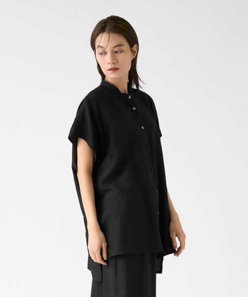 LANVIN COLLECTION / ランバン コレクション シャツ・ブラウス | キュプラシルクスタンドカラーブラウス | 詳細4