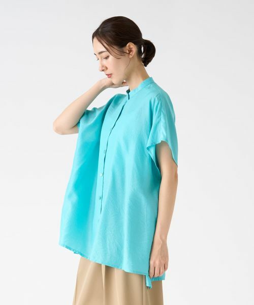 LANVIN COLLECTION / ランバン コレクション シャツ・ブラウス | キュプラシルクスタンドカラーブラウス | 詳細9