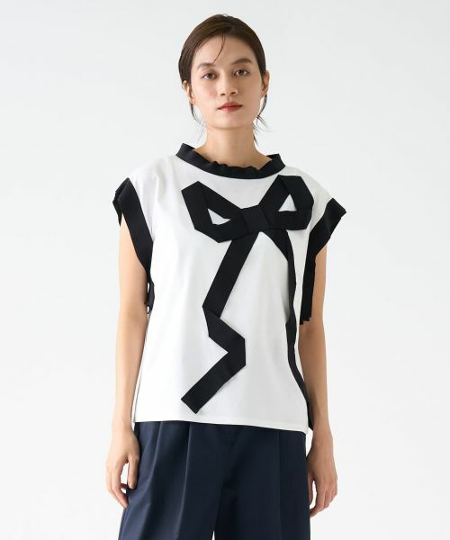 LANVIN COLLECTION / ランバン コレクション カットソー | グログランリボンカットソー | 詳細5