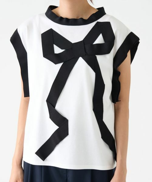 LANVIN COLLECTION / ランバン コレクション カットソー | グログランリボンカットソー | 詳細7
