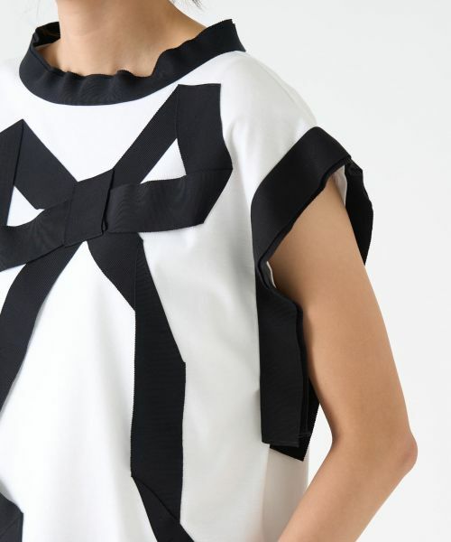 LANVIN COLLECTION / ランバン コレクション カットソー | グログランリボンカットソー | 詳細8