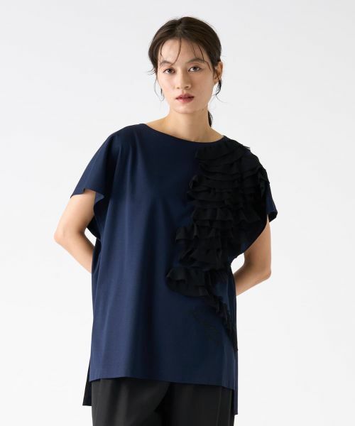 LANVIN COLLECTION / ランバン コレクション カットソー | シフォンテープカットソー | 詳細1