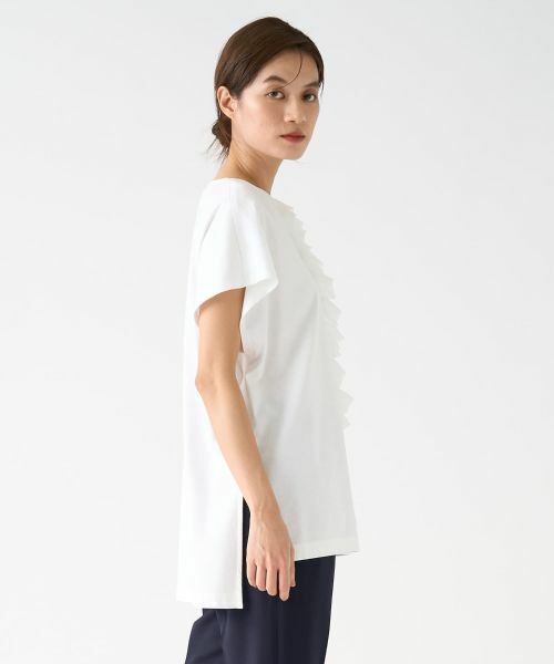LANVIN シースルーカットソー　ベージュ KOBE LETTUCE（コウベレタス）の「インナー付き箔プリント