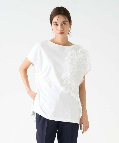 LANVIN COLLECTION / ランバン コレクション カットソー | シフォンテープカットソー | 詳細13