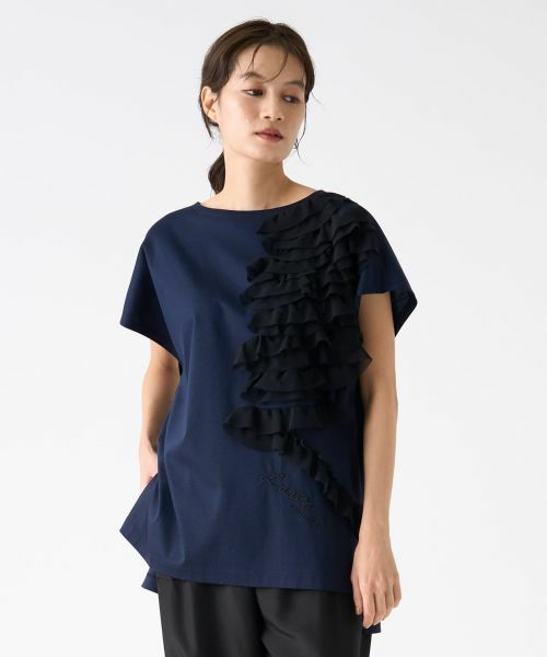 LANVIN COLLECTION / ランバン コレクション カットソー | シフォンテープカットソー | 詳細5