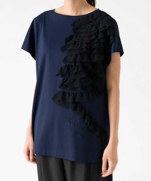 LANVIN COLLECTION / ランバン コレクション カットソー | シフォンテープカットソー | 詳細7