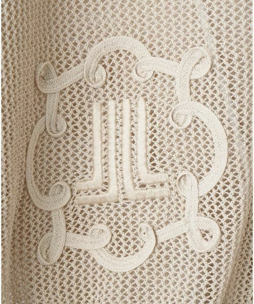 LANVIN COLLECTION / ランバン コレクション ニット・セーター | ロゴ刺繍メッシュカーディガン | 詳細18